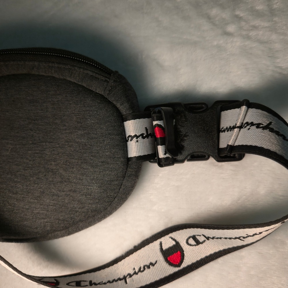 Champion Prime Waist Bag Heather Grey Chenille Logo Fanny Pack Adjustable Strap - Picture 5 of 5